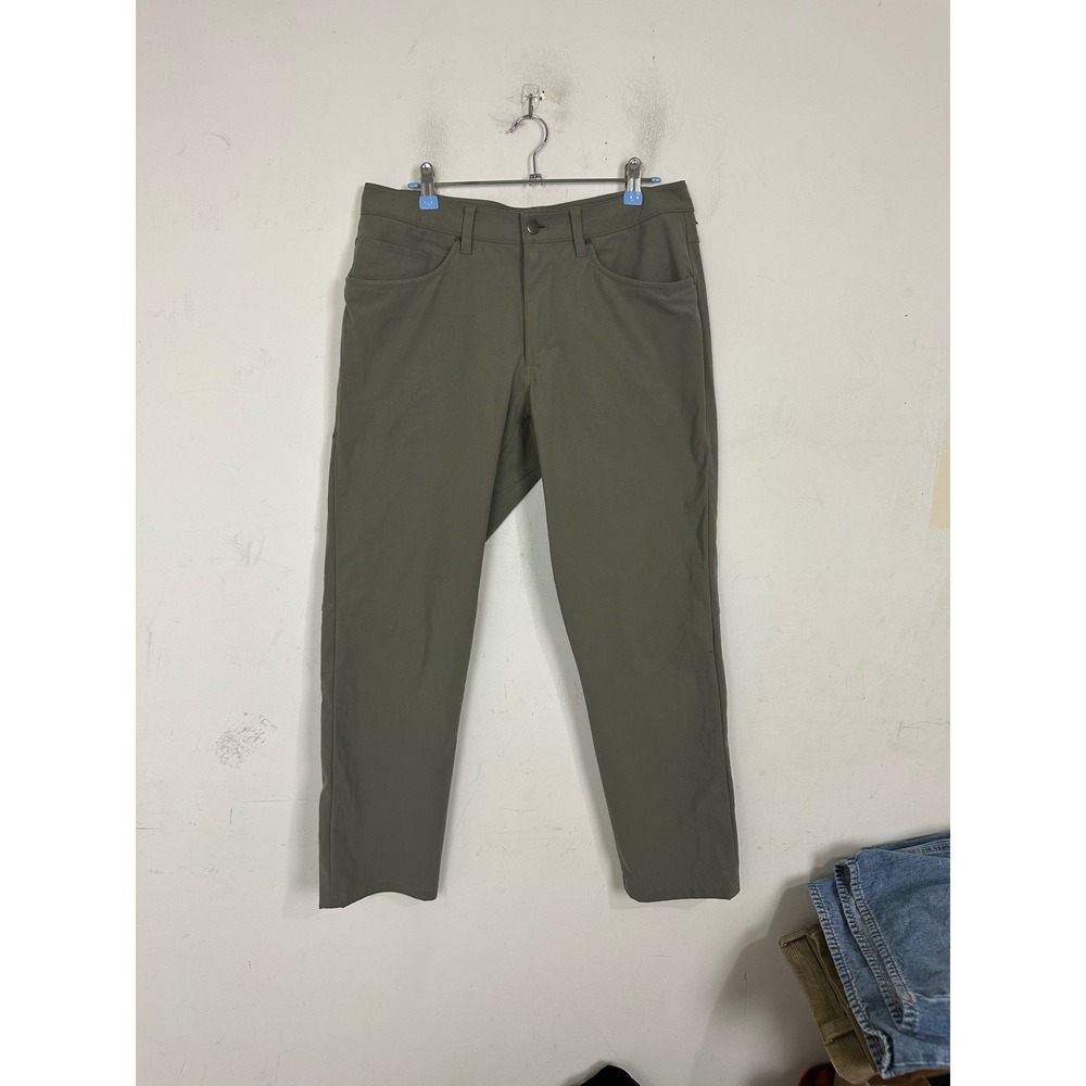 Lululemon Abc Pant Slim Warpstreme Olive Green Mens 33x28 Five Pocket Trousers
